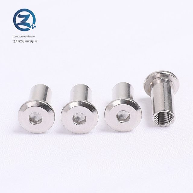 Nickel plated ply nut oblique flat head nut hexagon nut to lock nut furniture screw nut 10M6M8