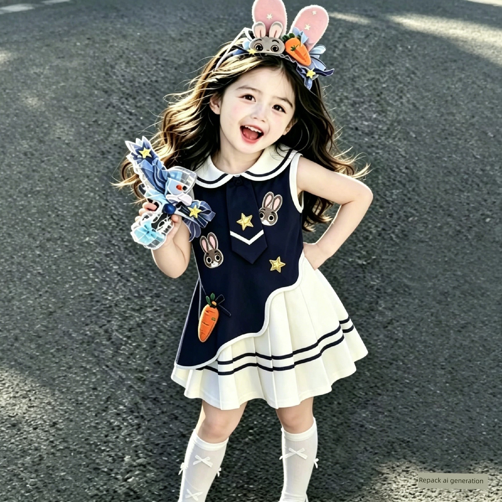 Girls' Summer Dress 2026 New Style, Very Beautiful Pleated Skirt for Baby Girls, Children's Summer Outfit, Little Girl Princess Dress — 2
