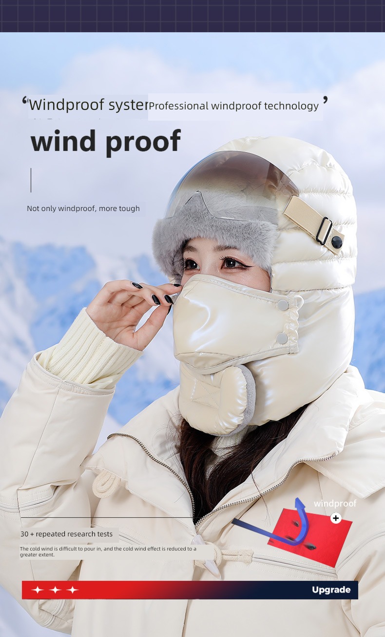 female Electric vehicle keep warm Artifact winter Condom Lei Feng hat