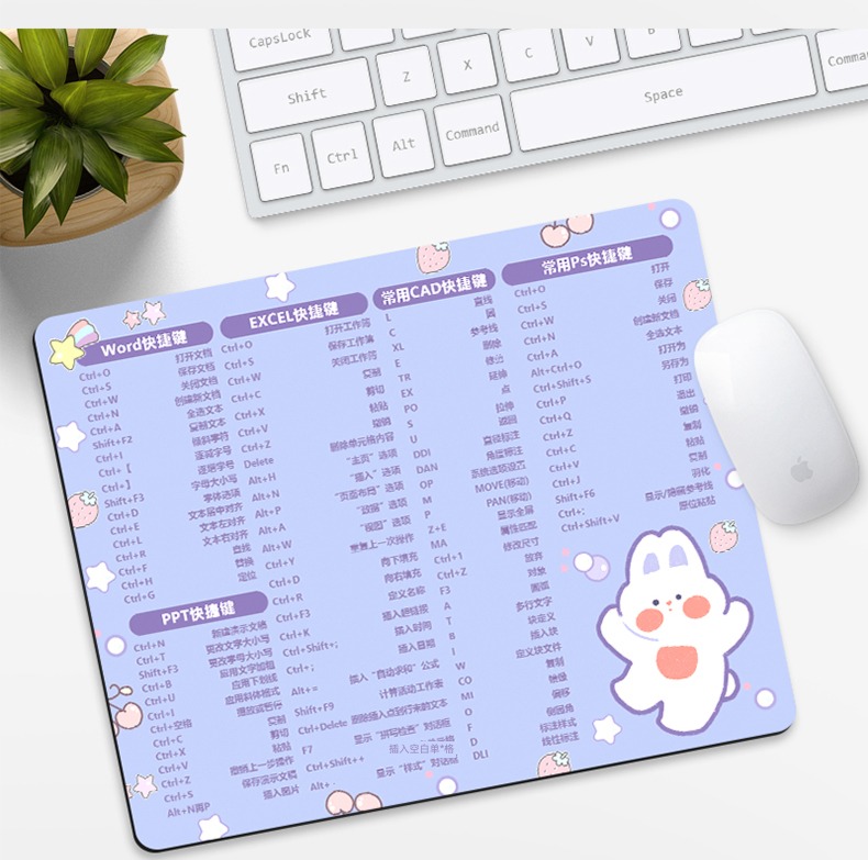 mouse Cushions Shortcut key complete works of to work in an office girl student trumpet lovely Cartoon comic Wristband swim Table mat customized Electronic competition