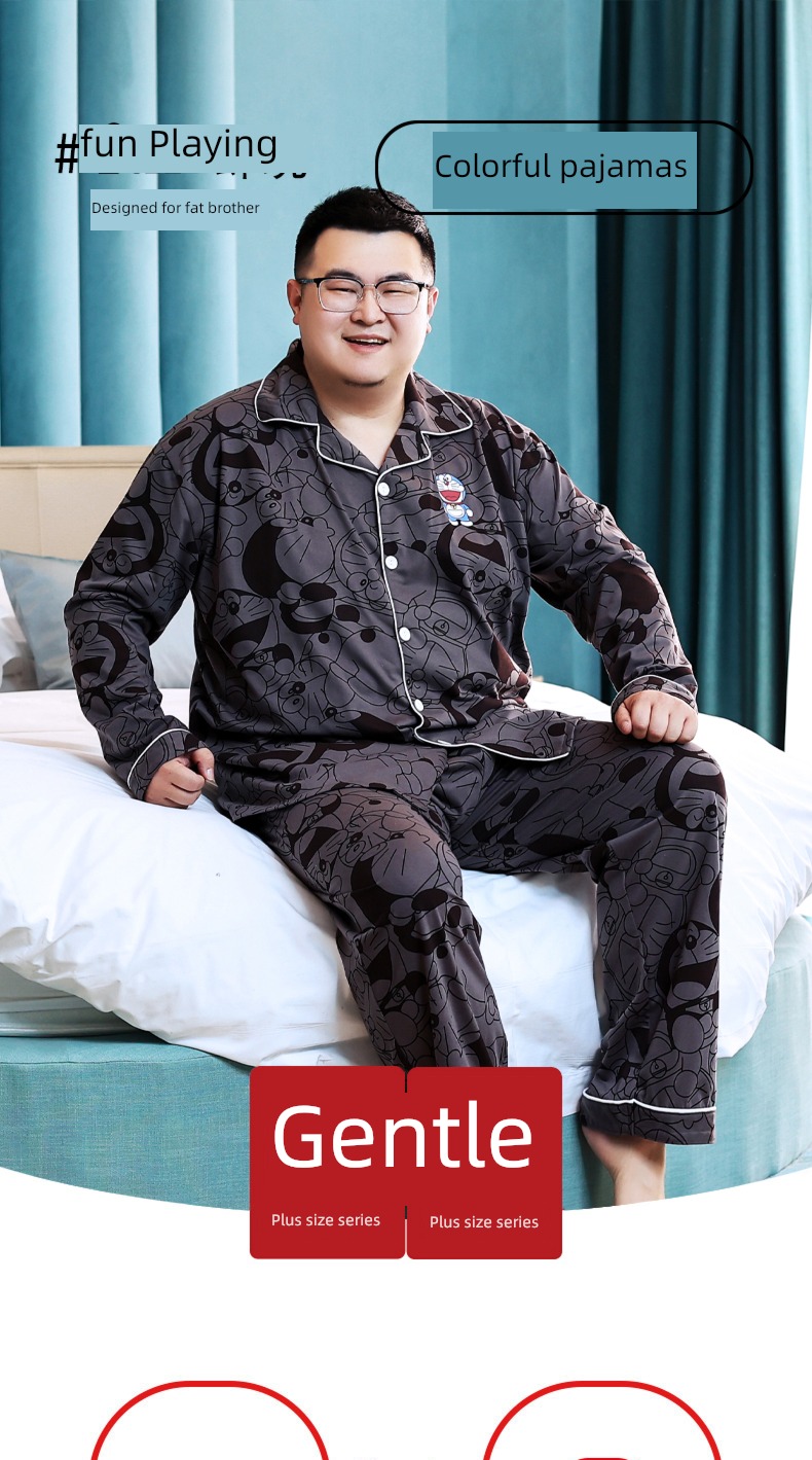 man Fattening pure cotton the fat Extra large 300 Jin pajamas