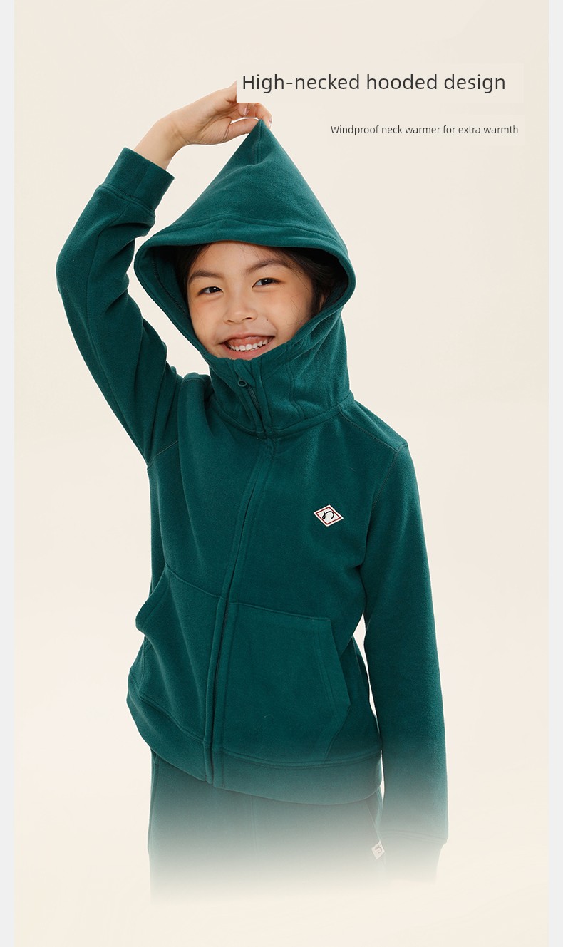 Capsule Naju Children's Clothing [Easy to Fold] Children's Sweatshirt Antibacterial Static-Free Lightweight Warm Fleece Zip-Up Jacket for Boys and Girls — 18