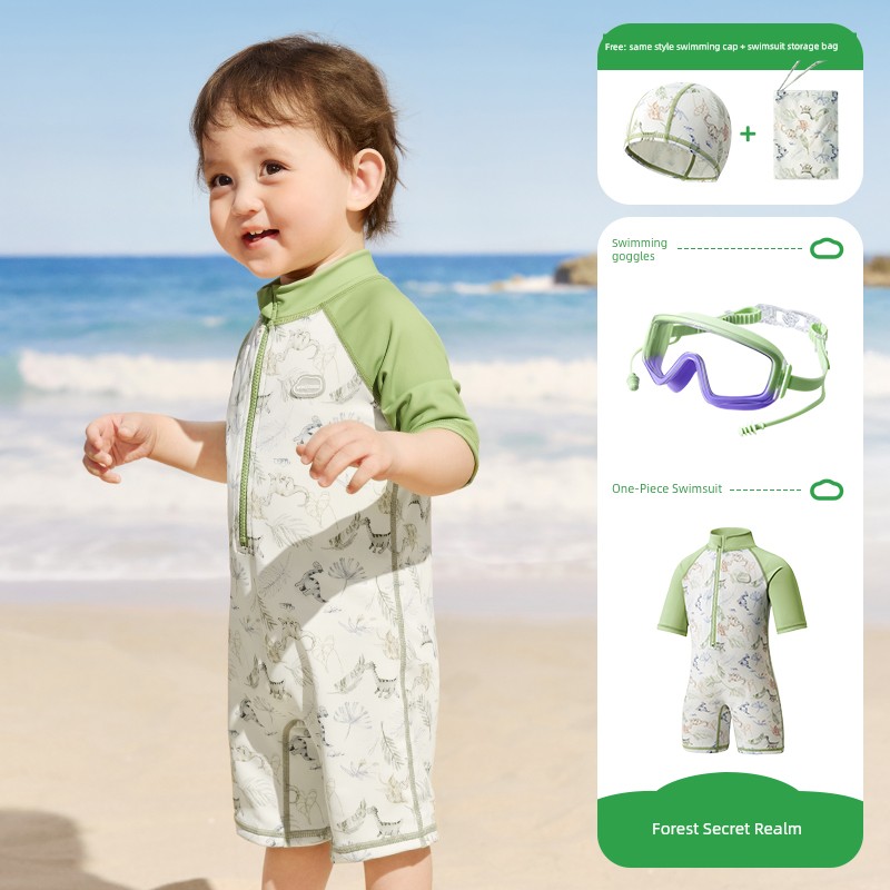 Kk Tree Children's Swimwear Boys Girls Sun Protection Baby Swimwear Toddler Two-Piece One-Piece Swimsuit Infant New Summer Model — 5