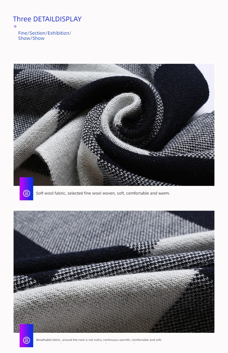 wool winter Versatile young people Gift box scarf