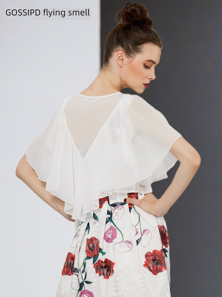 match braces skirt cloak Chiffon Ruffles have cash less than that is registered in the accounts Shawl