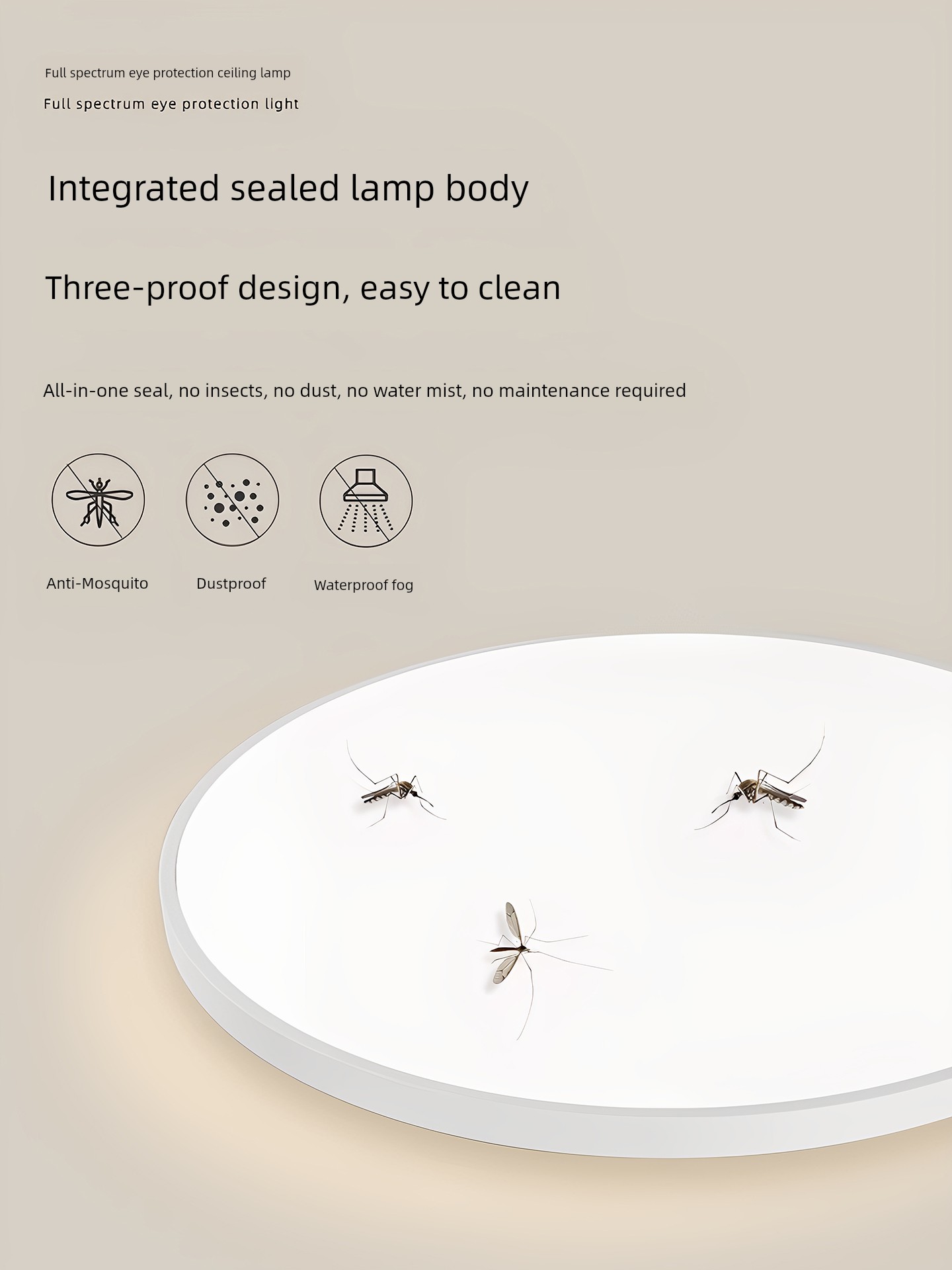 Oaks Full Spectrum Led Ceiling Light Modern Minimalist Bedroom Light Kidsren's Eye Protection Ultra-Thin Master Bedroom 2026 New Model