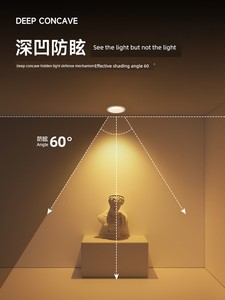 HP Lamp Narrow Edge Anti-Glare Downlight Hallway Corridor and Aisle Spotlight Embedded LED Living Room Ceiling Hole Ligh