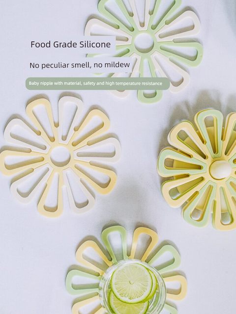 Trees can flower insulating pads silicone pad dining table pad thickened pot pad bowl pad coaster household plate pad anti-scalding pad