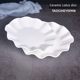 Plate ceramic creative round fish plate dish soup plate dish round lotus leaf plate dish dish tableware home hotel deep plate