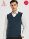 Phoenix Wool Sweater Vest 2024 Men's 100 Pure Wool Thick Vest Solid Color V-neck Pullover Vest Vest Vest Vest