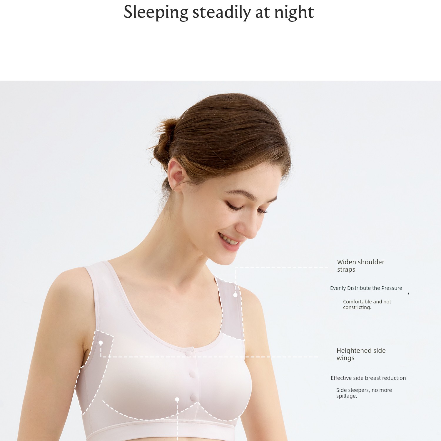 Domiamia Lightweight Front-Opening Nursing Bra, Thin and Breathable, Anti-Sagging, Night-Use Postpartum Bra for Pregnant Women — 16