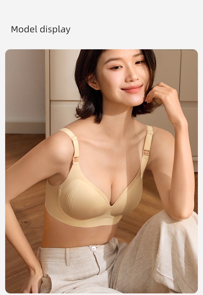 October Crystal 6D Zero-Gravity Anti-Gravity Maternity Bra Postpartum Nursing Bra Thin Breathable Large Size Anti-Sagging Underwear — 26