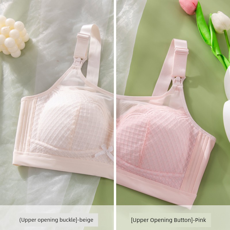 Plus Size Maternity Bra for Pregnancy Breastfeeding Intimates Push up and Anti-Sagging Big Chest Full Cup Postpartum Feeding Bra — 1