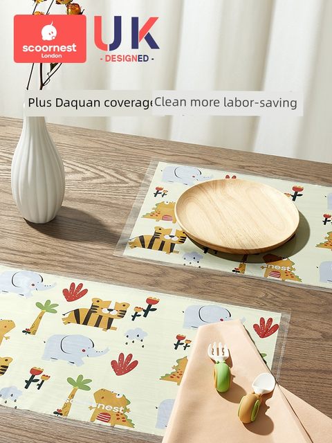 Kechao disposable placemat portable baby table mat oilproof waterproof children dining chair dining table mat table cloth