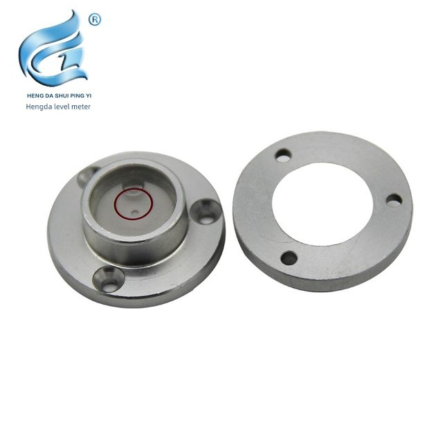 Metal flange round horizontal bubble specifications and complete high-precision universal level bubble small horizontal ruler bull eye leveling device