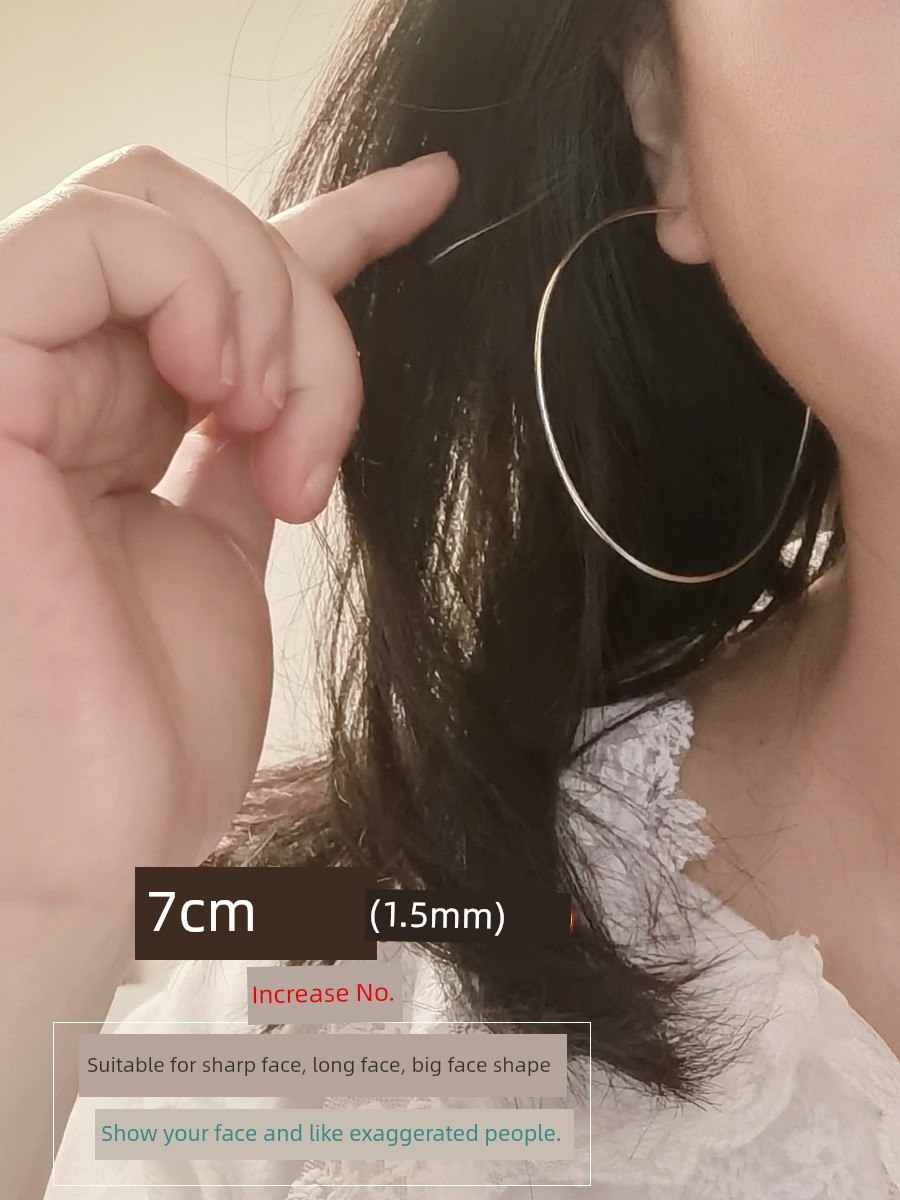  純銀789釐米復古顯臉小大耳環