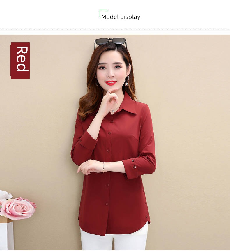 Age reduction Foreign style middle age shirt Long sleeve jacket Mother dress