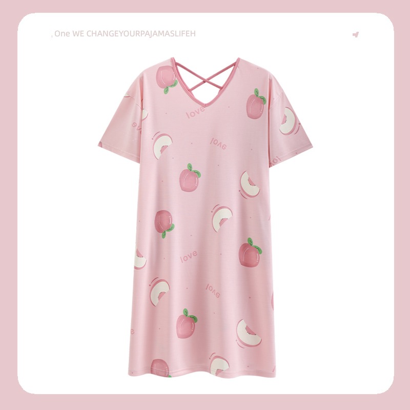 Yu Zhaolin summer modal  Little sexy backless Nightdress