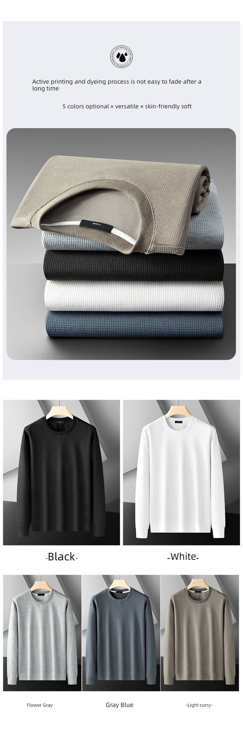 Wolfgang autumn easy Solid color Undershirt Sweater