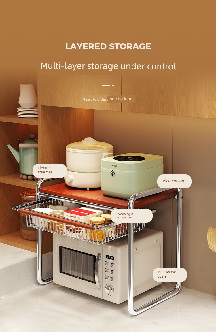 Antique Rice Cooker & Microwave Rack