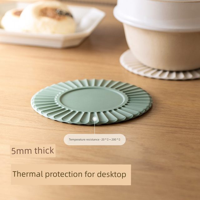 Lazy corner placemat household kitchen pot mat heat insulation pad anti-scalding high temperature mat silicone dining table mat plate coaster