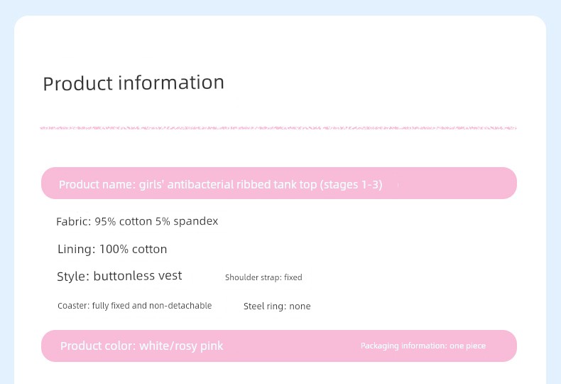 All-Cotton Era Children's Developmental Period Underwear, Girls' Bras, Girls' Vests for Primary School Students in Stage One, Two, and Three — 28