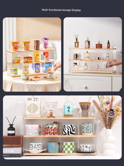 Solid wood cup holder cup storage rack desktop tea cup set coffee cup mug water cup sideboard display rack