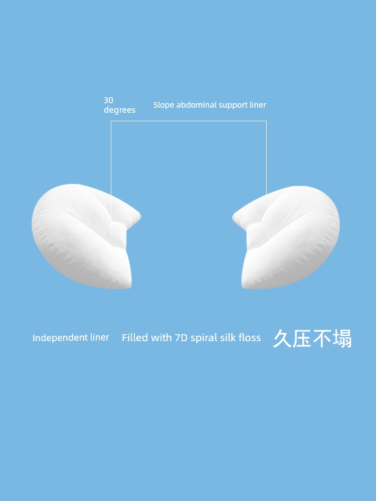 Summer Cool Removable and Washable Pregnancy Pillow Refreshing Non-Stick Pregnant Women Side Sleeping Belly Support Waist Cushion Sleep during Pregnancy — 4