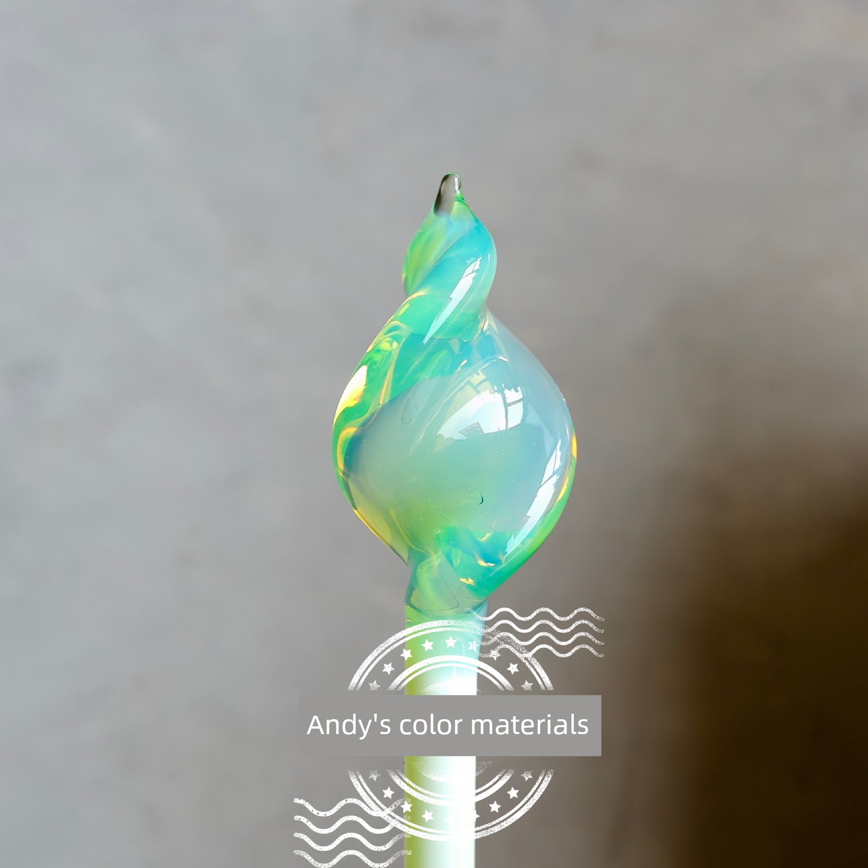 Exp30 Poseidon Yellow-Green Protein Bar Glass-Burning Lampwork Rod Colored High Borosilicate Glass Hard Material