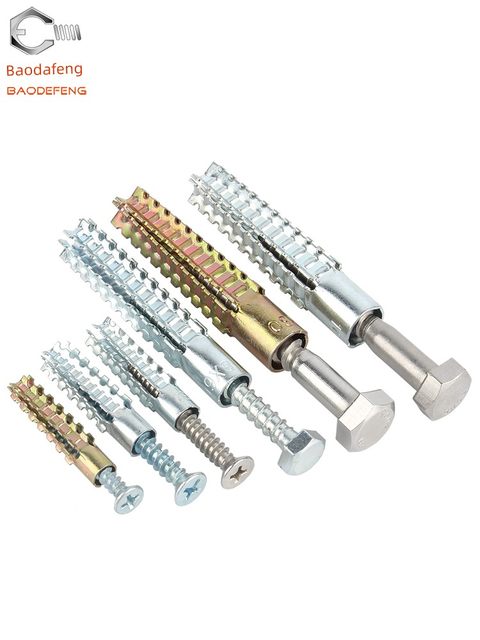 Iron serrated gecko expansion screw metal expansion tube nail anti-loose cement wall lightweight brick hollow brick self-tapping screw