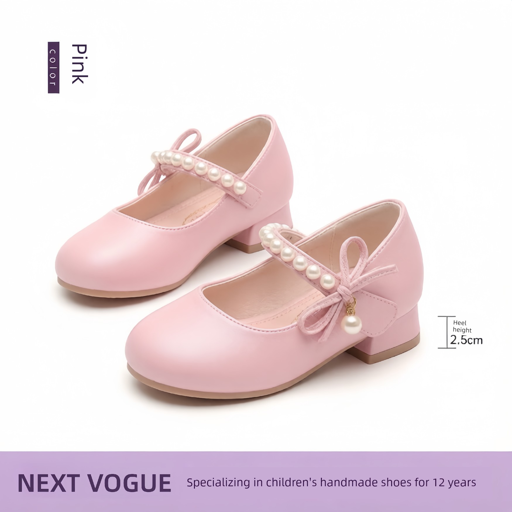 Princess Shoes for Girls with Small High Heels to Match Dresses 2026 New Soft-Soled Summer White Soft Shoes for Little Girls Summer Leather Shoes — 4