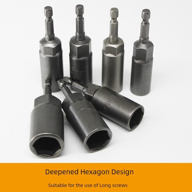 Electric wrench sleeve head lengthened and deepened pneumatic hexagonal air pack copper electric drill air cannon screwdriver sleeve