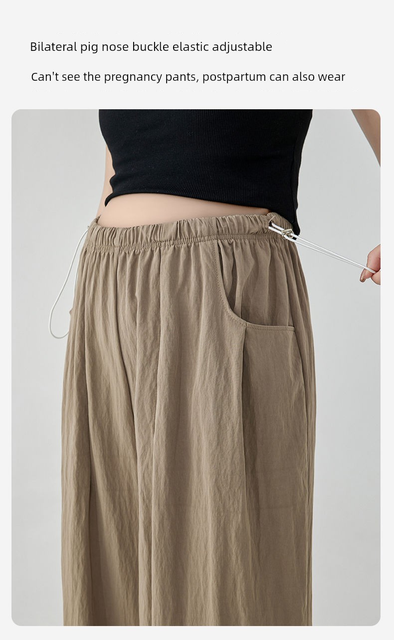 Pregnant Women's Pants Thin Summer Outwear No Belly Support Casual Yamamoto Loose Pants Loose Half Length Shorts Fashionable Summer Clothing — 20