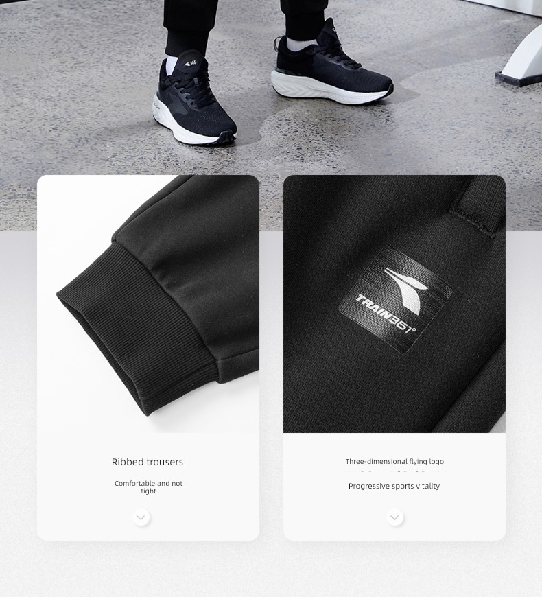 autumn male easy Tie one's feet knitting run Sports pants
