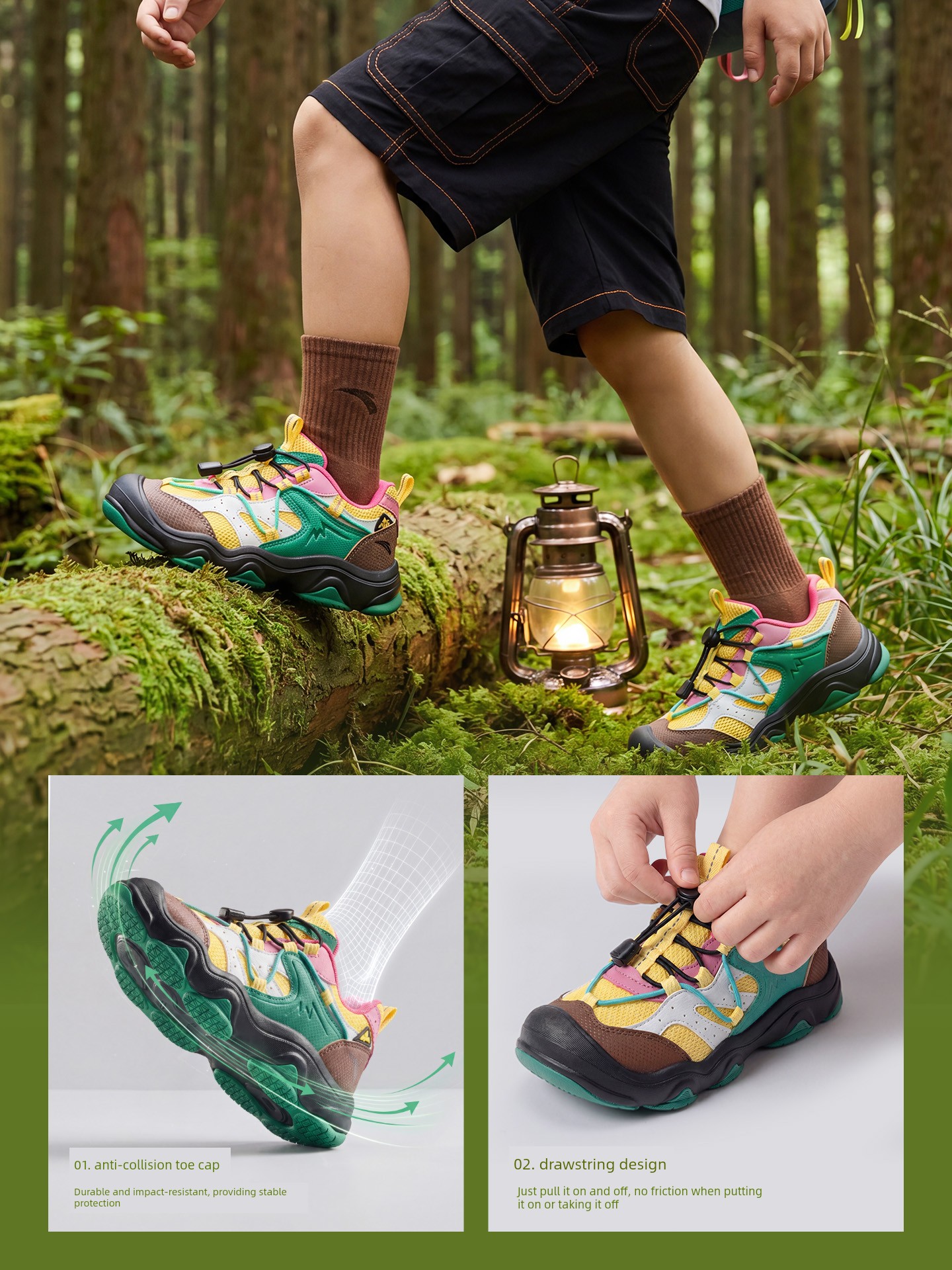 Anta Kidsren's Shoes, Kidsren's Sports Shoes, 26 Summer Hiking Shoes, Boys' Outdoor Hiking Shoes, Girls' Shoes, Casual Shoes — 5