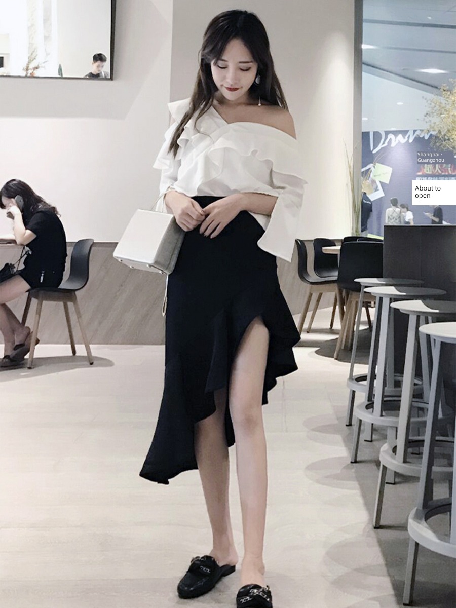 Blue   Vintage Straight collar strapless  shirt jacket