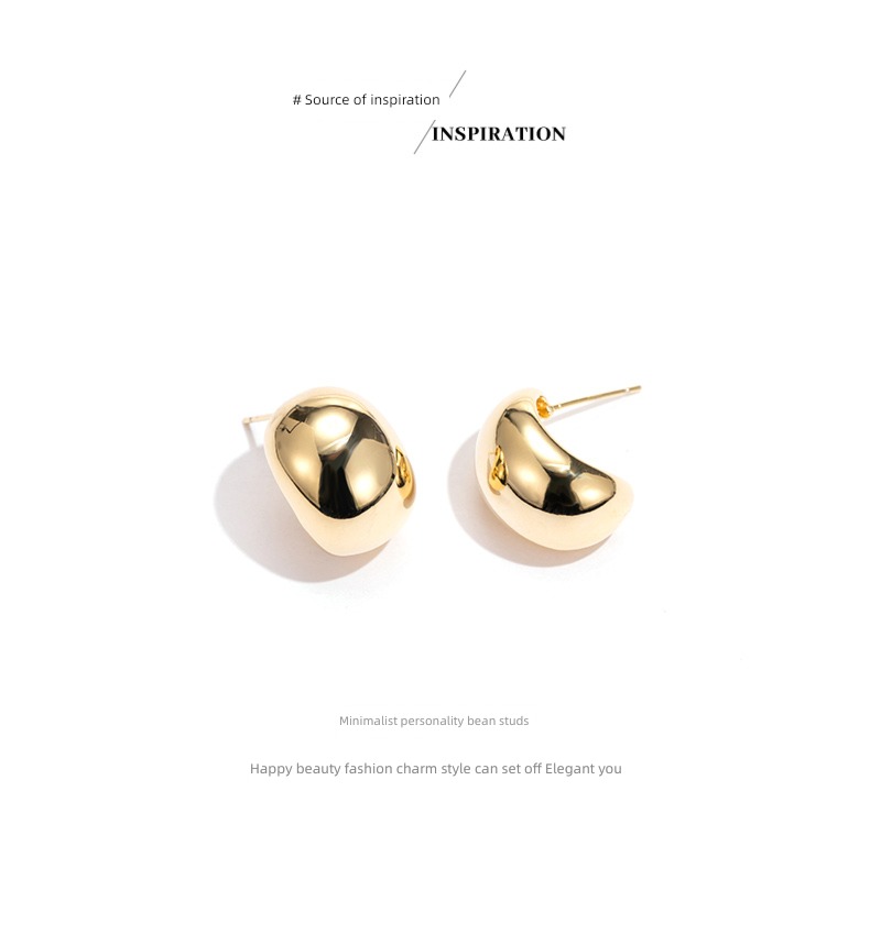 Sterling Silver the republic of korea Internet celebrity Minority Sense of design female Ear Studs