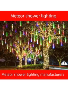 Meteor Shower Led Light Colorful Light Flashing Light String Light Starry Outdoor Waterproof Atmosphere Decoration Hangi