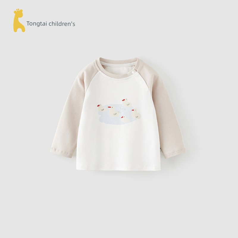 Tongtai Baby T-Shirt Spring & Fall Pure Cotton Kidsren's Casual Outing Long-Sleeved Tops for Boys and Girls New Style — 4