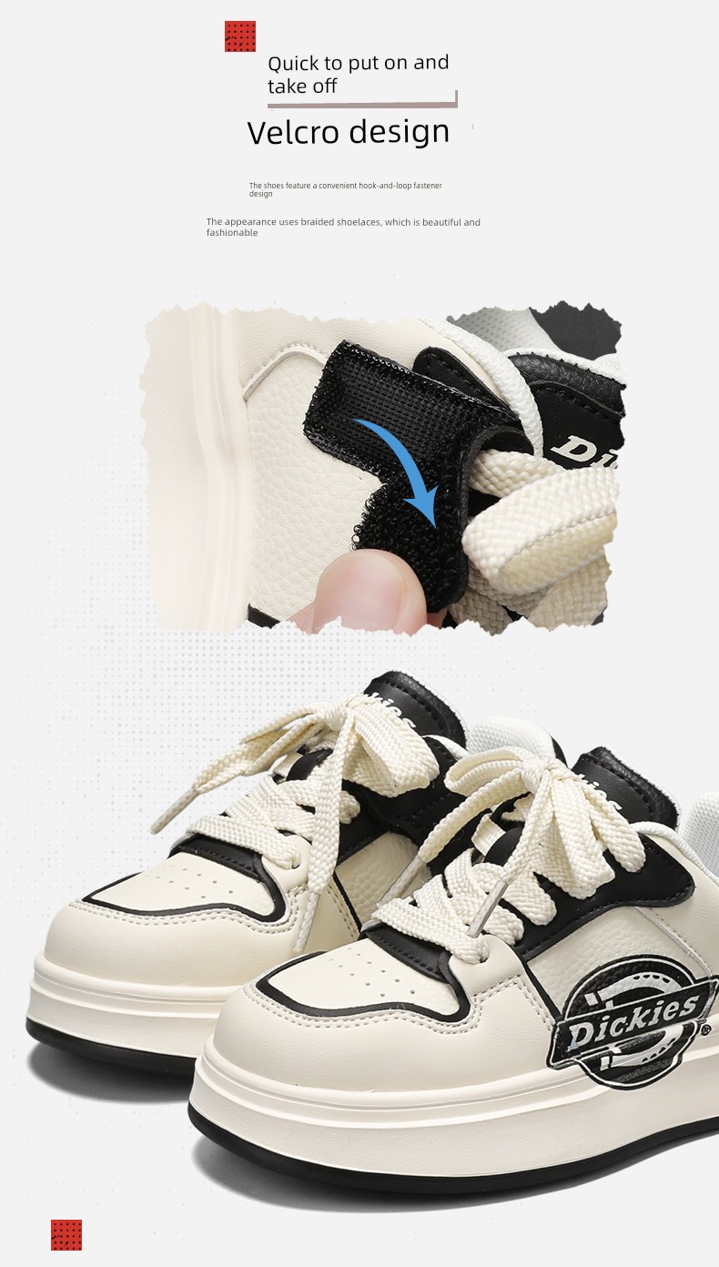 Dickies Medium and Large Children's Sports Shoes for Boys and Girls 2026 Autumn New Thick-Soled Height-Increasing Children's Casual Sneakers — 6