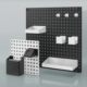 Plastic hole board wall storage board creative hole-free nail board simple hook hole board study room grid