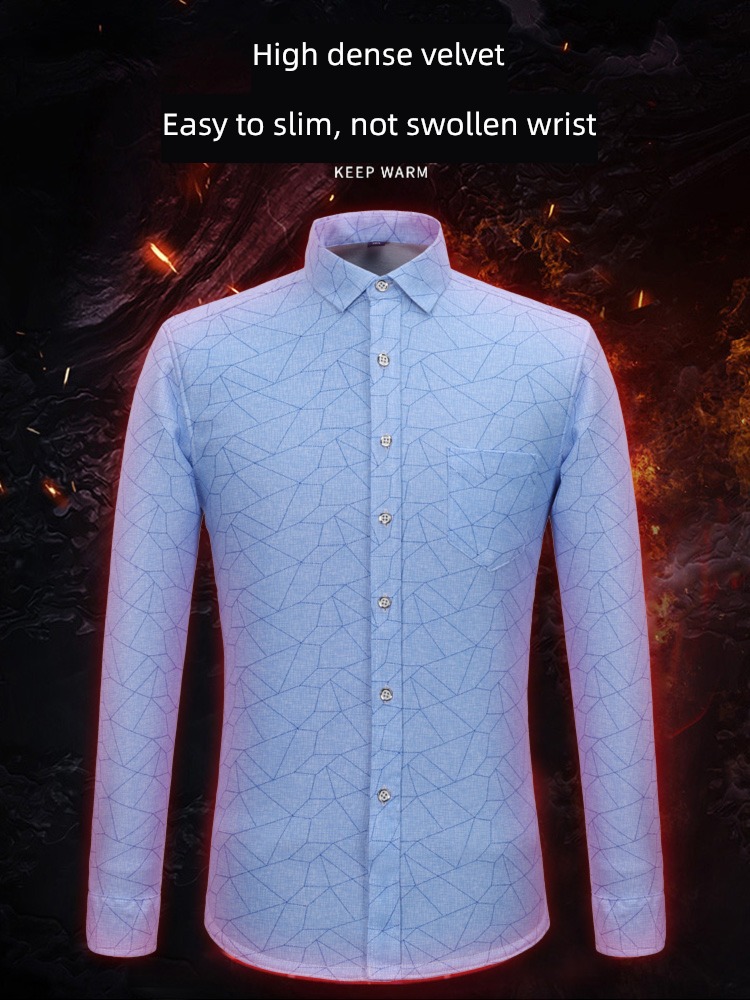 NGGGN Long sleeve leisure time Autumn and winter Plush shirt