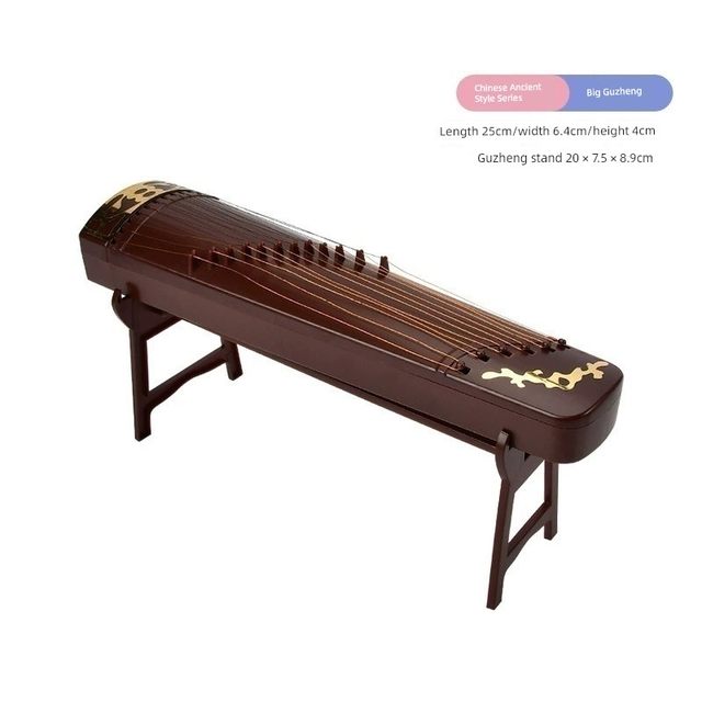 1 6 Doll House Accessories Ancient Style Classical Musical Instrument Shooting Model Toys Simulated Mini Guzheng Pipa Model