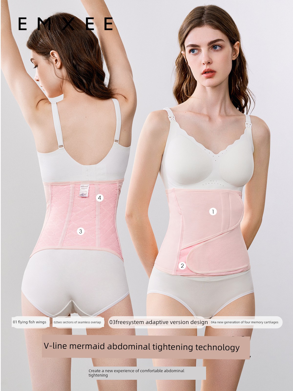 Manxi Abdominal Binder for Postpartum Body Shaping and Recovery, Waist Binder for Postpartum Women, Natural Birth and Caesarean Section Silk Binder — 2
