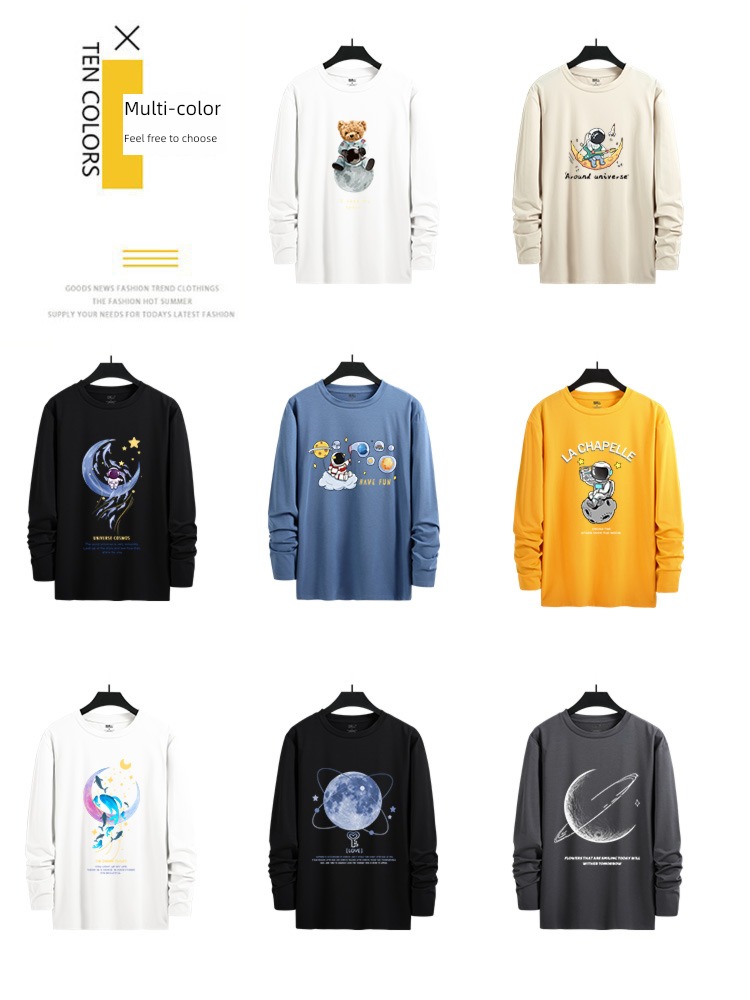 tide teenagers student Autumn clothes Sweater Long sleeve T-shirt
