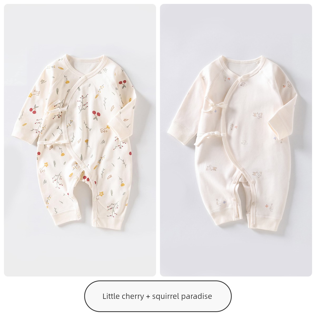 Jq Jingqi Baby Romper Autumn Pure Cotton Newborn Clothes Butterfly Jumpsuit Home Monk-Style Outfit — 2