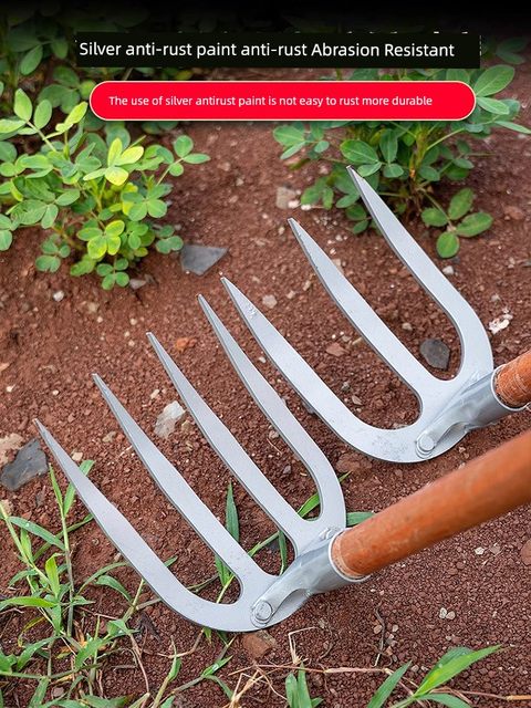 German rake loosening farm tools weeding manganese steel nine-tooth rake hoe digging ground artifact agricultural tools