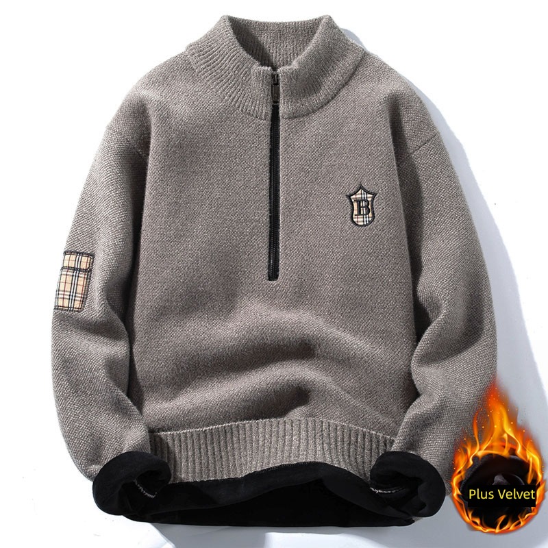 boy 14 year Eldest child Half zipper Sweater sweater