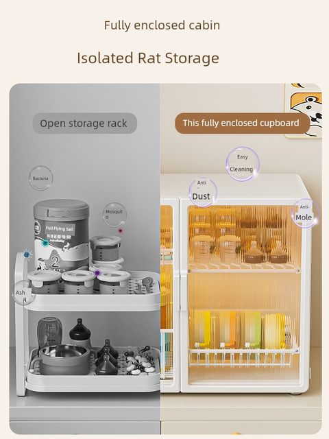 Baby tableware storage box, bottle storage box, tools, kitchen bowls, chopsticks, drained dishes, rack, baby food storage cabinet