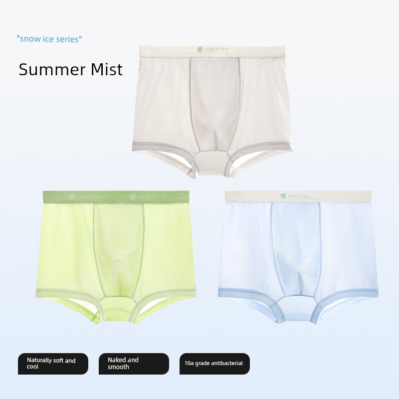 Beitais Children's Ice Silk Underwear for Boys, Summer Thin Breathable Non-Binding Boy Baby Boxer Shorts — 8